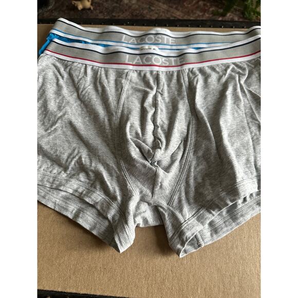 VTG NWOT LaCoste Brazilian trunk underwear 3 pairs gray blue size XL - Picture 4 of 6